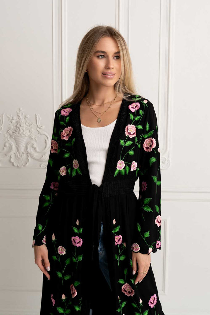 Sweet Roses Kimono Duster