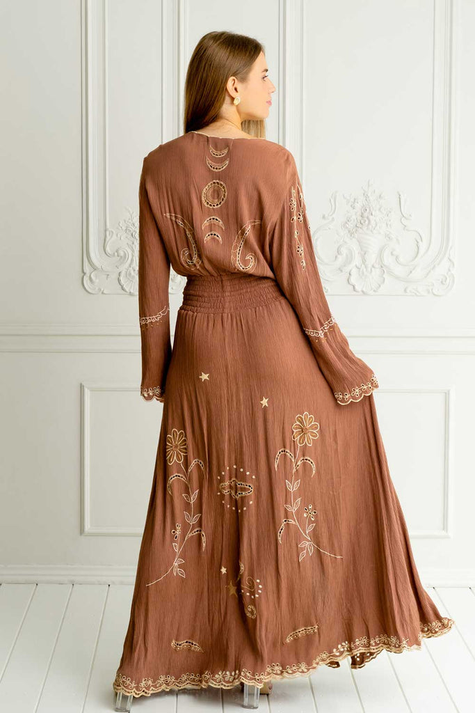 Angelina Dress (Mocha Chip)
