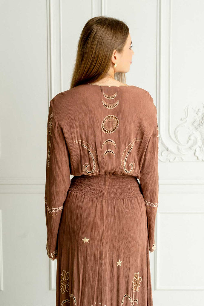 Angelina Dress (Mocha Chip)
