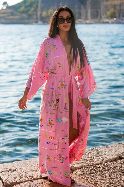 SALSATION サルセーション Kimono Shirt Blush XS Italian Affair Kimono – ZAIMARA