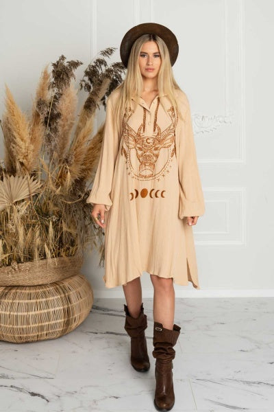 Magical Forest Shirt Dress (Moonlight)