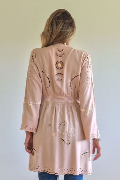 Moon Phase Kimono Duster Mini