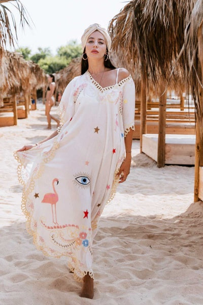 Flamingo Dreams Kaftan