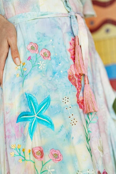Chania Sunset Maxi Wrap Dress