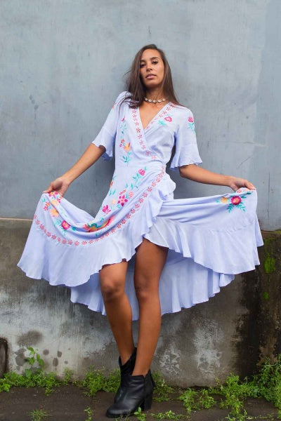 Antibes Maxi Wrap Dress