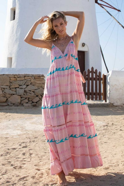 Cinque Terre Embroidered Dress