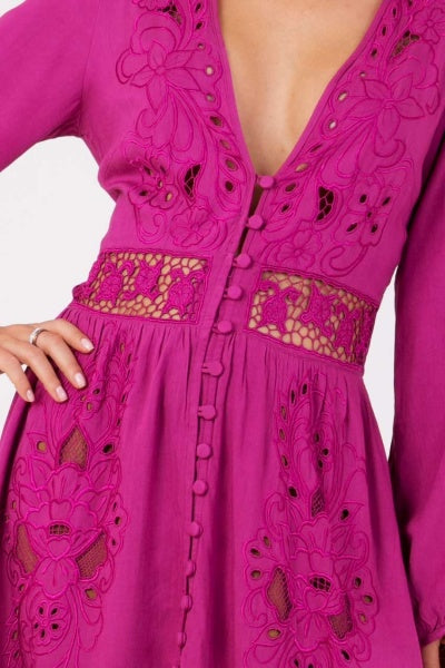 Celine Midi Dress (Violet)