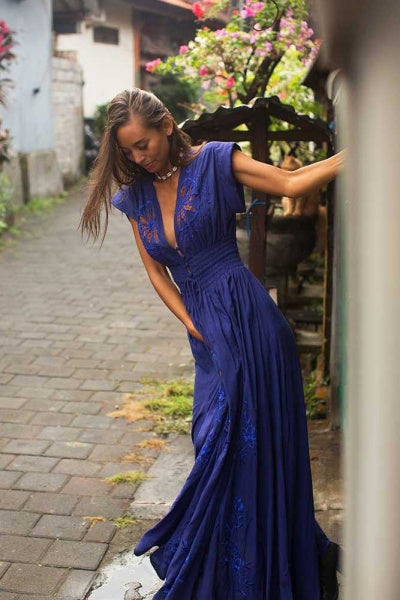 Azafran Gown (Indigo)