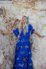 Hummingbird Panel Dress (Blue)