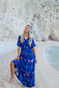 Hummingbird Panel Dress (Blue)