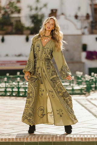 Paros Button Up Dress (Ivory)