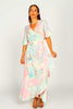 Chania Sunset Maxi Wrap Dress