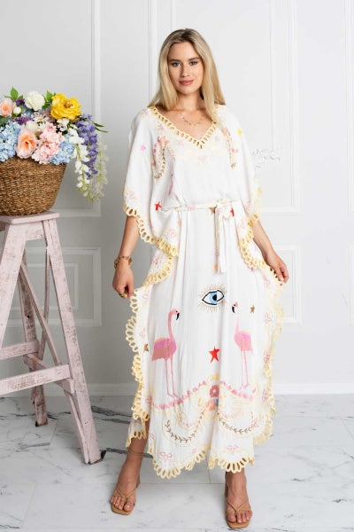 Flamingo Dreams Kaftan