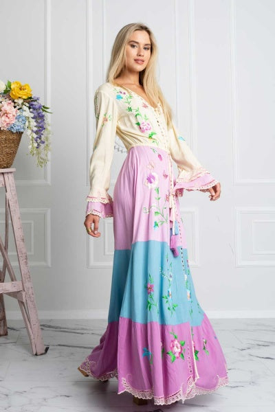 Rainbow Kimono Dress