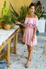 Roses Off The Shoulder Dress
