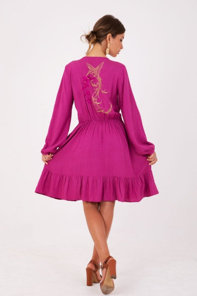 Celine Midi Dress (Violet)