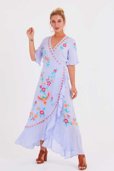 Antibes Maxi Wrap Dress