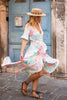 Chania Sunset Maxi Wrap Dress
