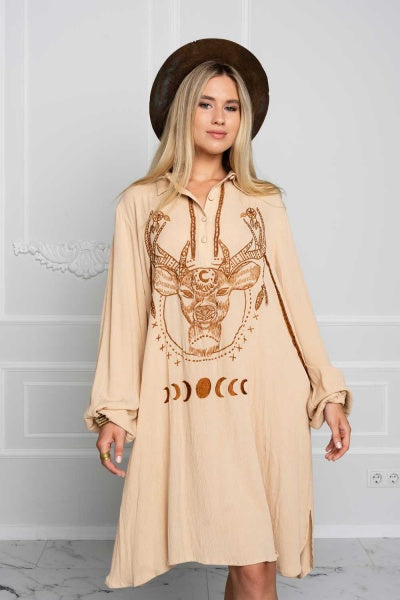 Magical Forest Shirt Dress (Moonlight)