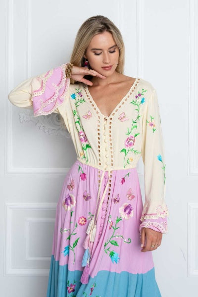 Rainbow Kimono Dress