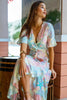 Chania Sunset Maxi Wrap Dress
