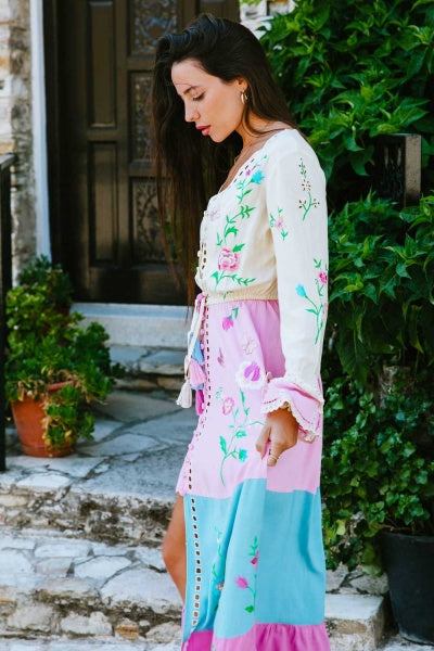 Rainbow Kimono Dress