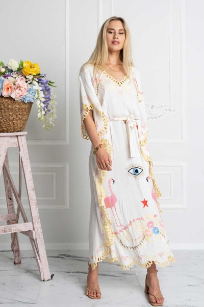 Flamingo Dreams Kaftan