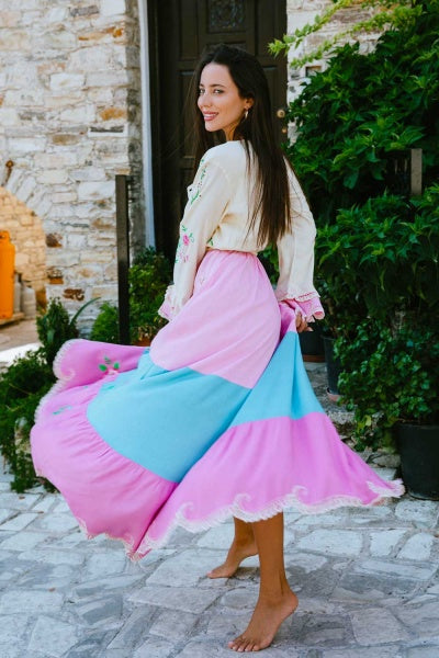 Rainbow Kimono Dress