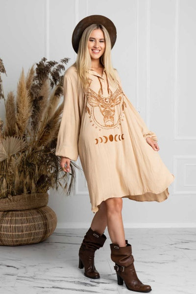 Magical Forest Shirt Dress (Moonlight)