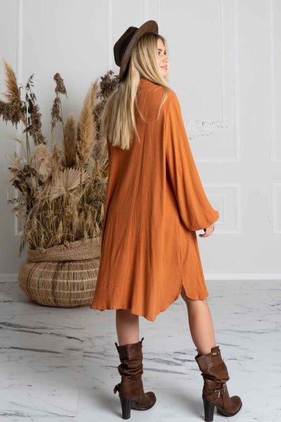 Magical Forest Shirt Dress (Caramel)